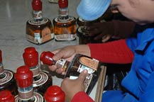 wax seals on bottles of 1921 tequila at agabe tequilana 