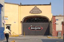 the entrance at the jose cuervo distillery la roje&ntilde;a in tequila, jalisco